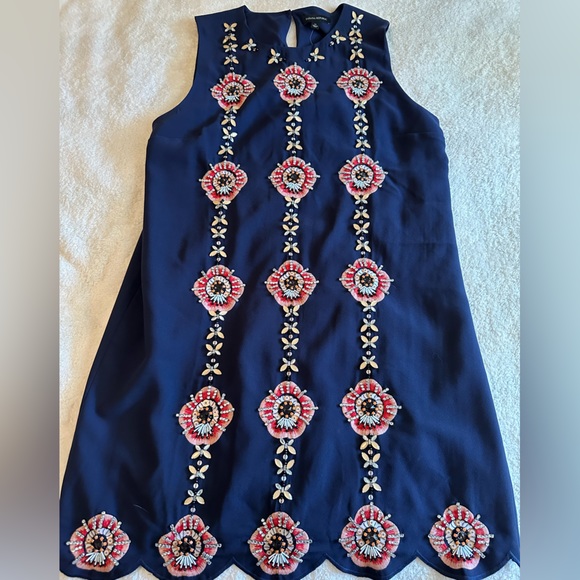 NWT Highly Embellished BR Navy Dress - Picture 3 of 8